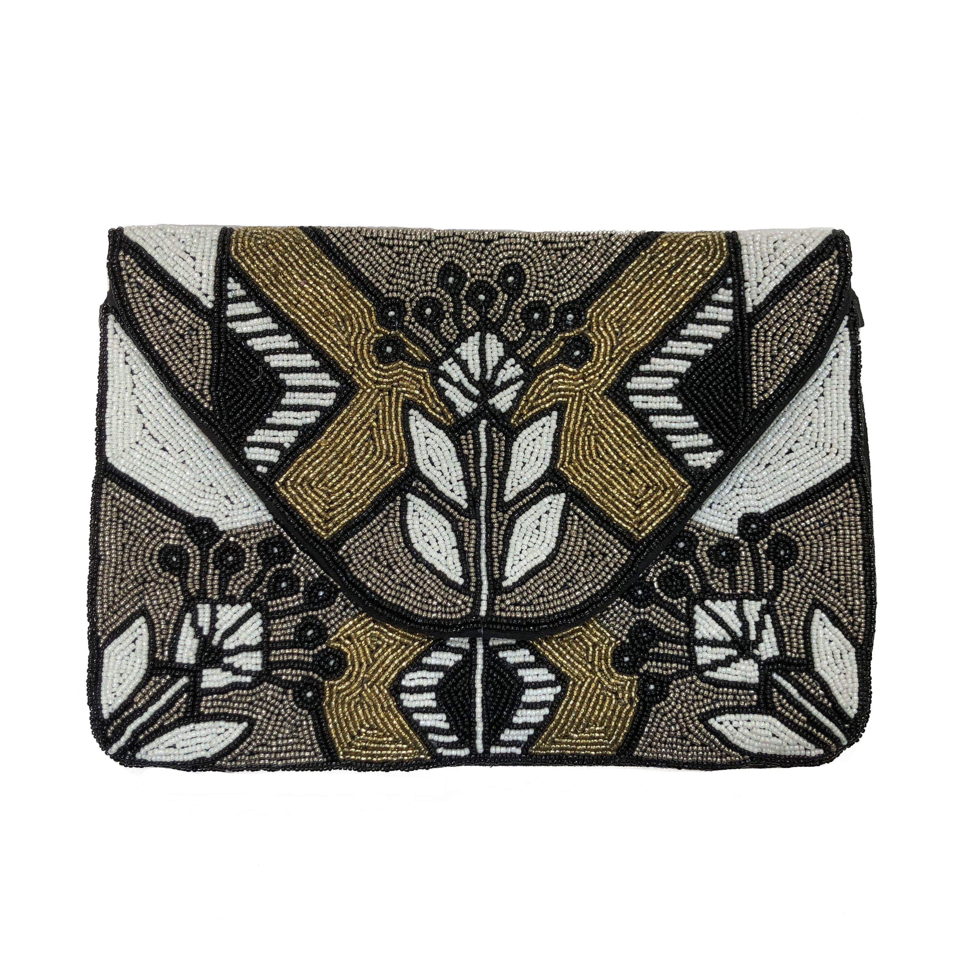 Women's Beaded Clutch Bag