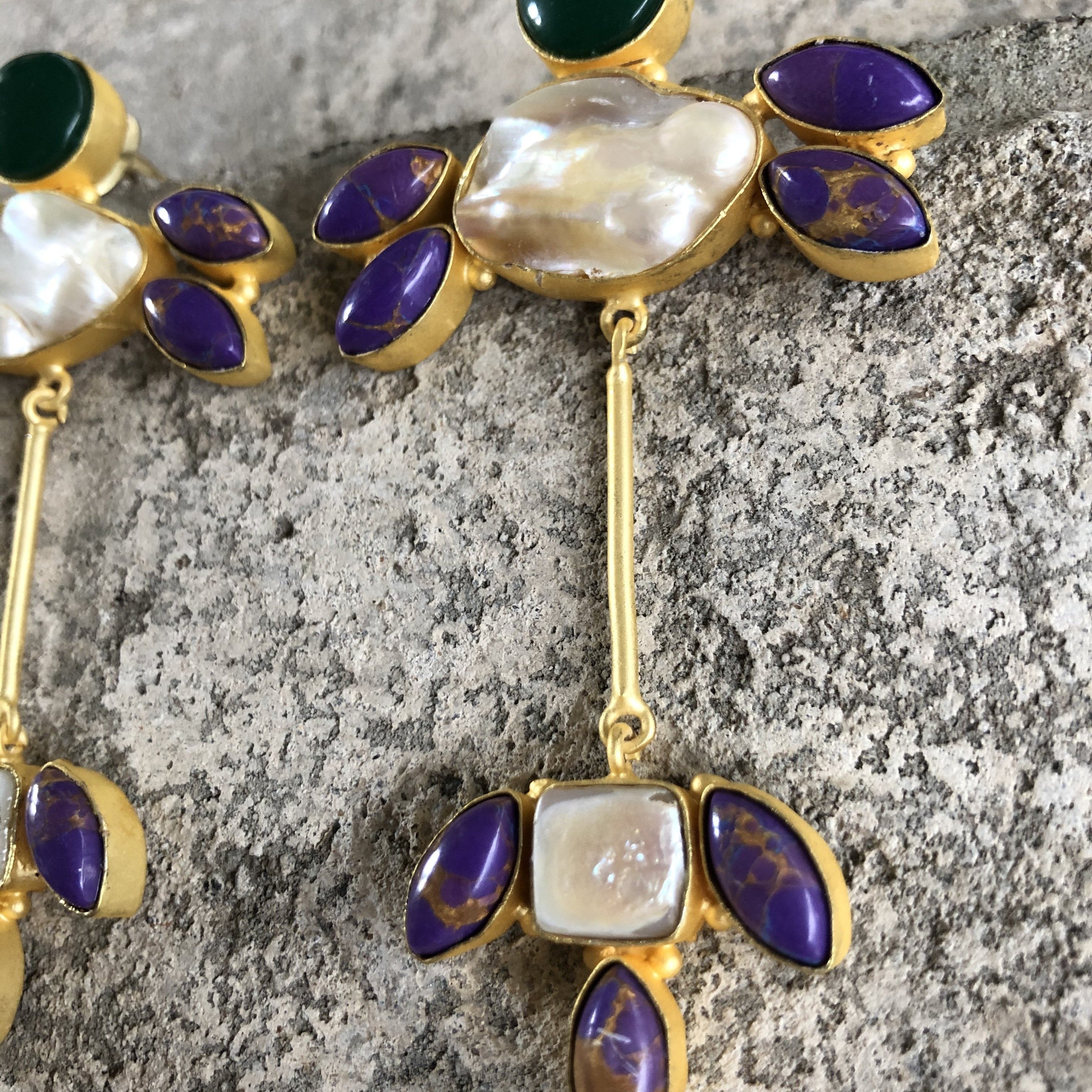 Semi Precious Stone Earrings For Women |  Earrings for Women South Africa